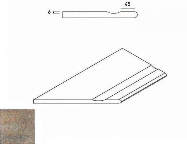 Бортик District Emerald Bor. Svasato Round Sx С выемкой Закругл Левый 620090000262 30x60