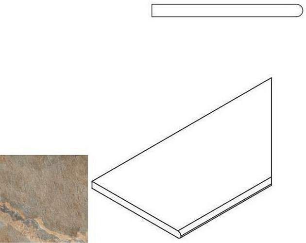 Бортик Magnetique Dark Bor. Round Dx Закругл Правый 620090000216 30x60