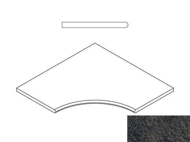 Бортик Room Black Ang.Round 30 Угл Закругл 620090000663 60x60