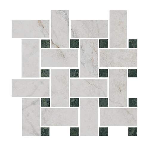 Декор Серенада T038\SG6540 Мозаичный Белый Лаппатированный 32x32