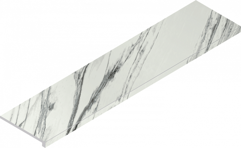 Ступень угловая правая Charme Deluxe Statuario Fantastico Scal.120 Ang.Dx Cerato 620070001610 33x120