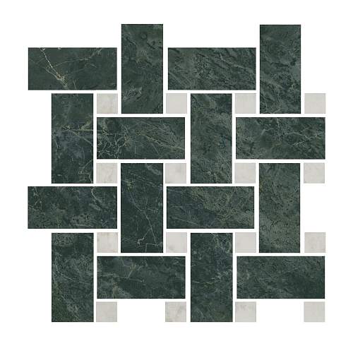 Декор Серенада T038\SG6542 Мозаичный Зелёный Лаппатированный 32x32