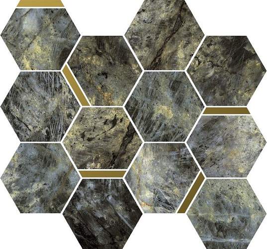 Декор-мозаика Stellaris Madagascar Dark Mosaico Chic 620110000228 26,9x36,8