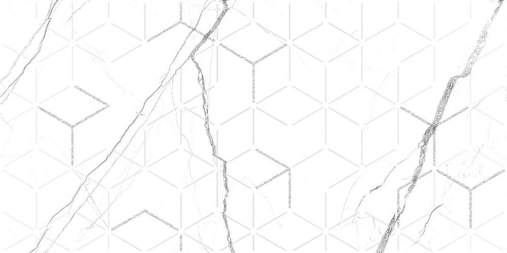 Декор Siluet Белый GT124VG 25x50