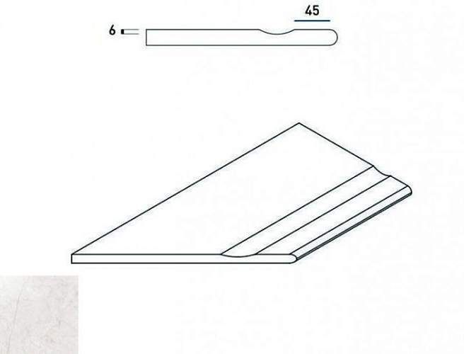 Бортик Contempora Pure Bor. Svasato Round Sx С выемкой Закругл Левый 620090000276 30x60