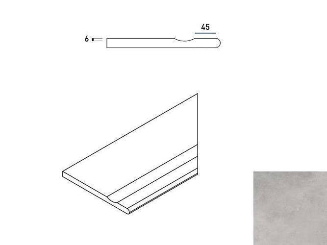 Бортик Millennium X2 Silver Svasato Round Dx Nat Закруг с выемкой 620090000736 30x60