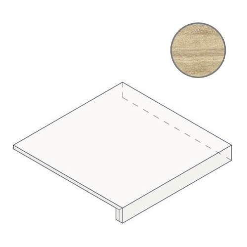 Ступень угловая правая Charme Advance Travertino Romano Scal.160 Ang.Dx Nat 620070002018 33x160
