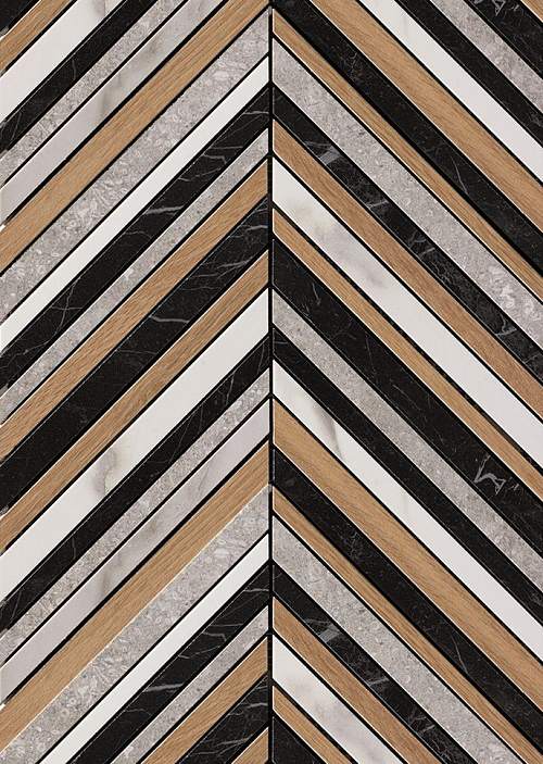 Мозаика Roma Diamond Mosaico Spinato 25,5x29,5