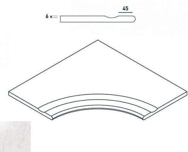 Бортик Contempora Pure Bordo Svasato Angolare Round 30 С выемкой Угл Закругл 620090000272 60x60
