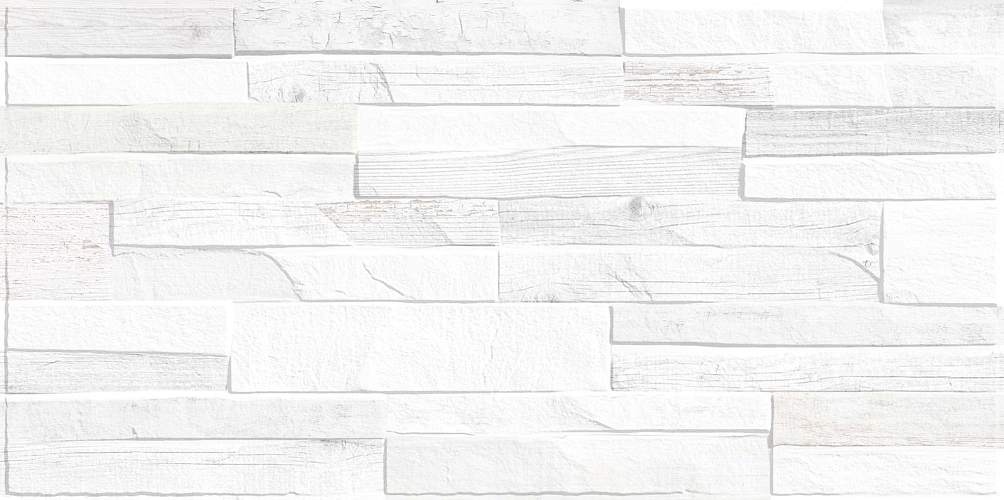 Matton Сланец Белый TWU09MTN004 Глянцевая Рельефная 24,9x50