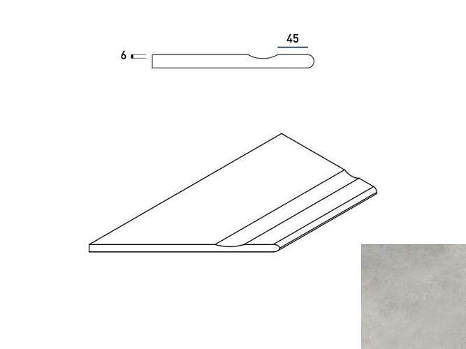 Бортик Millennium X2 Silver Svasato Round Sx Nat Закруг с выемкой 620090000737 30x60