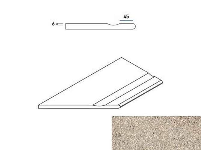 Бортик Everstone Desert Bor. Svasato Round Sx С выемкой Закругл Левый 620090000630 30x60