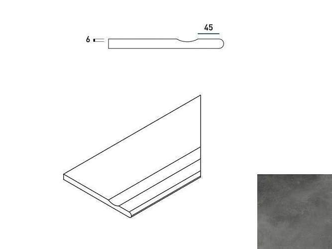 Бортик Millennium X2 Black Svasato Round Dx Nat Закруг с выемкой 620090000753 30x60