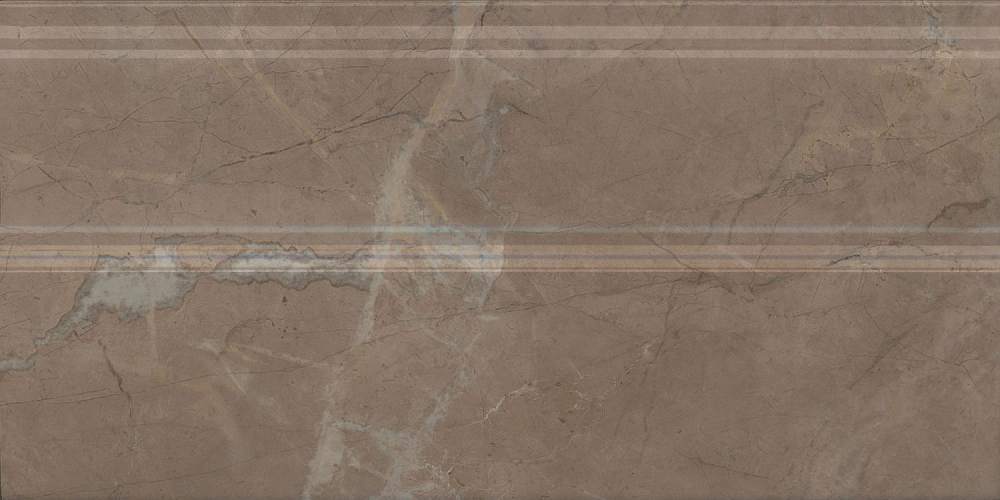 Плинтус Серенада Бежевый Тёмный Глянцевый Обрезной FMA032R 15x30