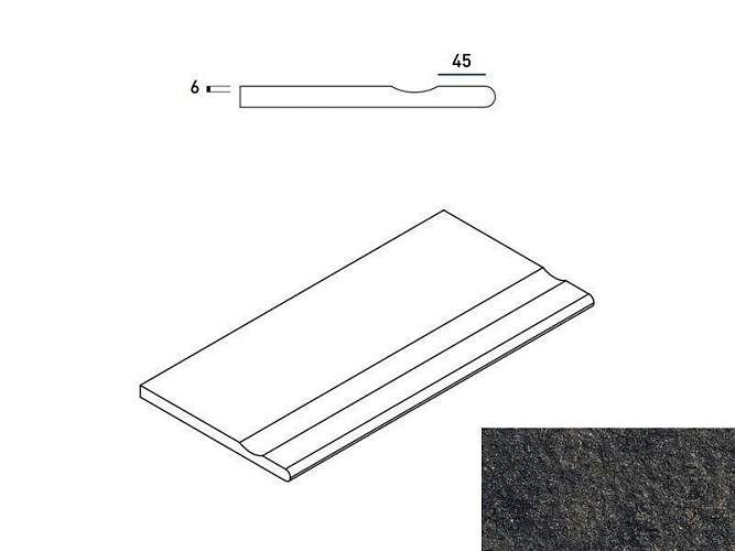 Бортик Room Black Svasato Round С выемкой Закругл 620090000664 30x60