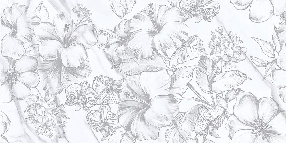 Carrara Flowers 00-00109617 Матовая 31,5x63