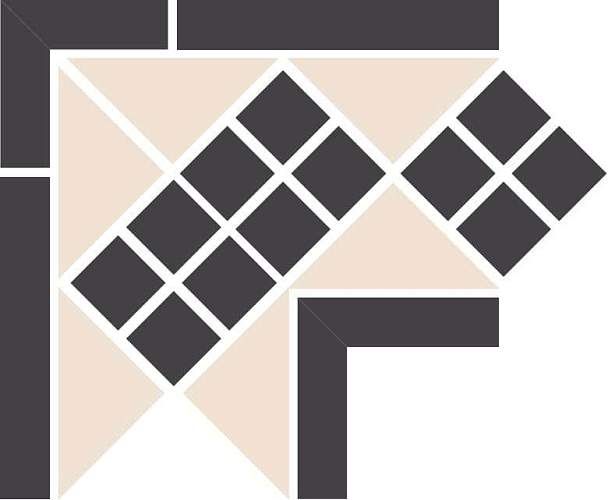 Угол Corner Lisbon-1 with 1 Strip Stand.(Tr.16, Dots 14, Strips 14) 21,5х21,5х15