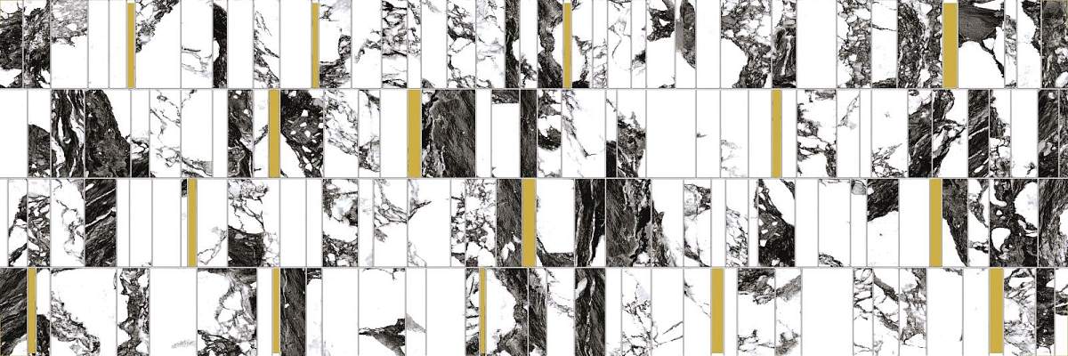 Декор White Stream Темно-Серый 25x75