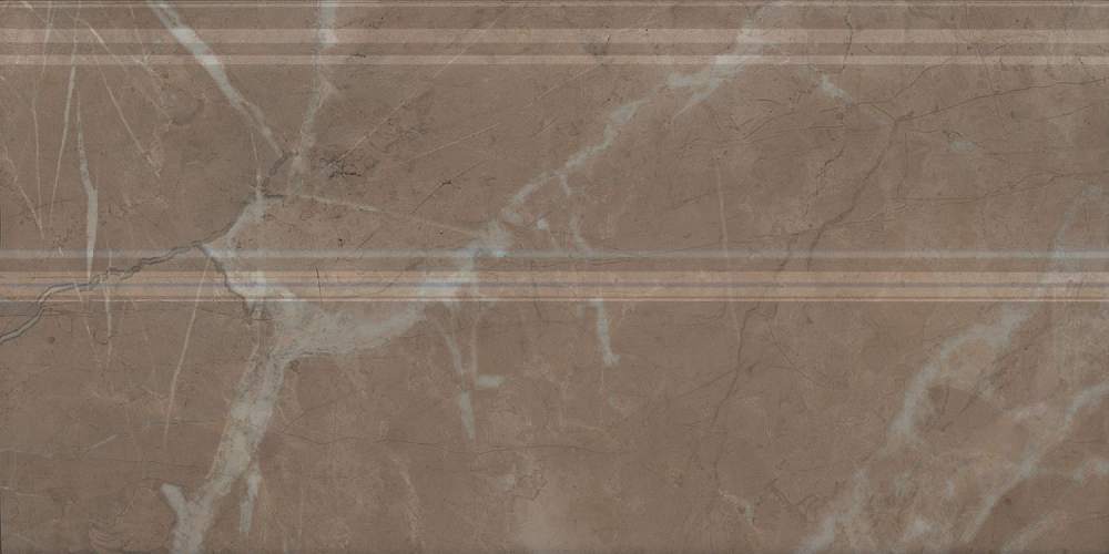 Плинтус Серенада Бежевый Тёмный Глянцевый Обрезной FMA032R 15x30