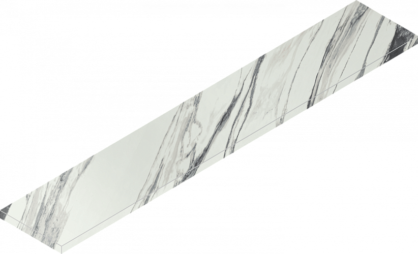 Ступень угловая левая Charme Deluxe Statuario Fantastico Scal.160 Ang.Sx Nat 620070001656 33x160