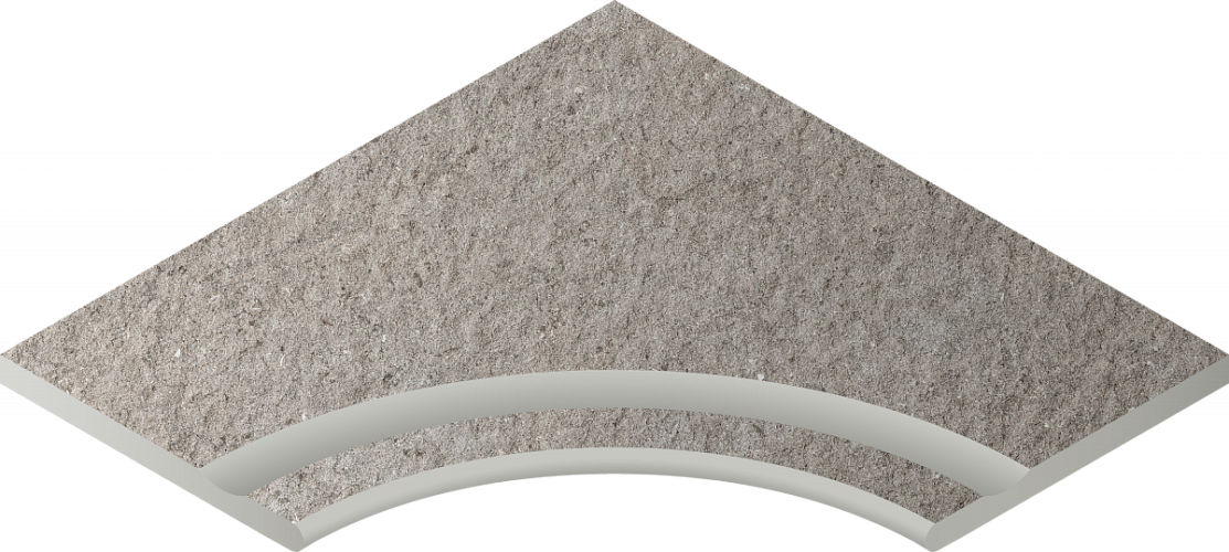 Бортик с выемкой закруглённый угловой Discover X2 Grey Bordo Svasato Round 620090001025 60x60