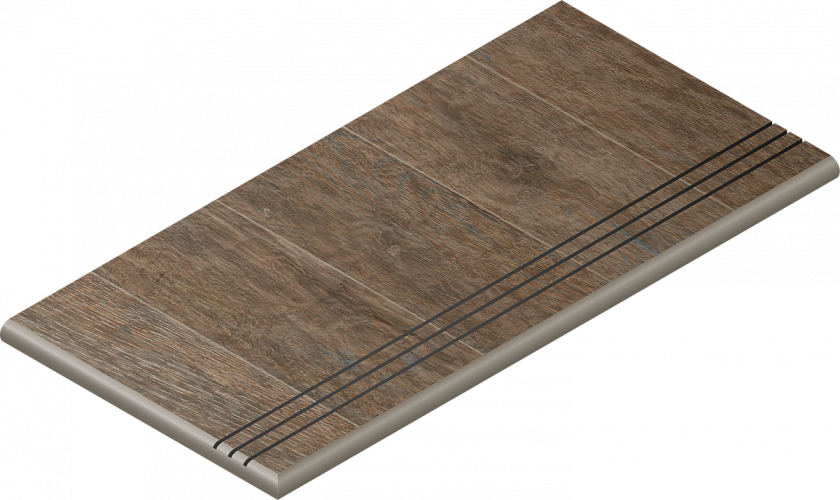 Ступень Natural Life Wood X2 Pepper Gradino Round Grip Sx Закругл Левая 620040000036 30x60