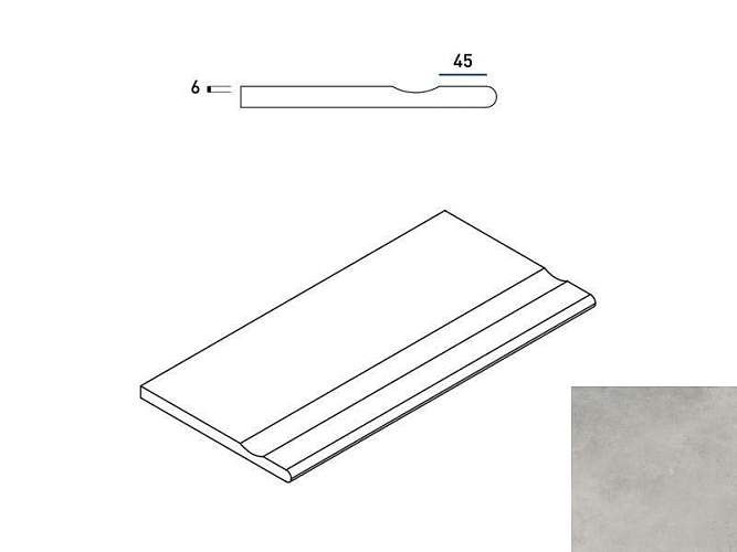 Бортик Millennium X2 Silver Svasato Round Nat Закруг с выемкой 620090000735 30x60