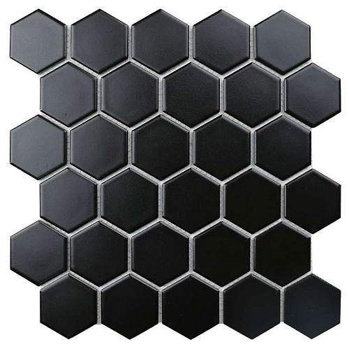 Мозаика Кер. Hexagon Small Black Matt 26,5x27,8