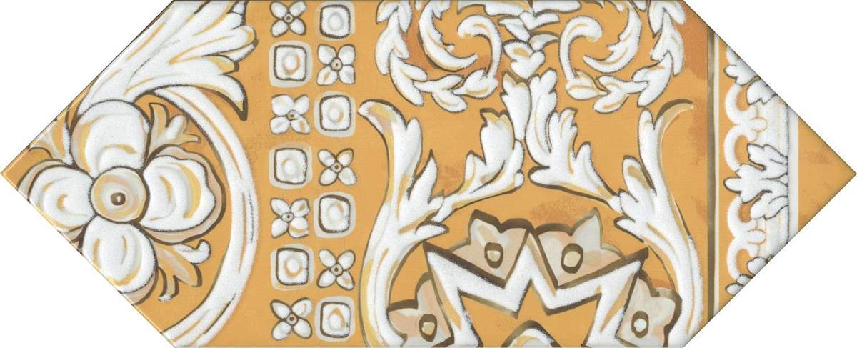 Декор Алмаш 2 HGD\B513\35000 Желтый Глянцевый 14х34