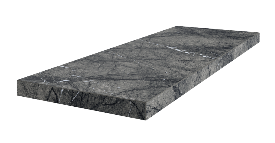 Ступень угловая левая Уффици Блэк / Uffizi Black Scal.90 Ang.Sx 33x90