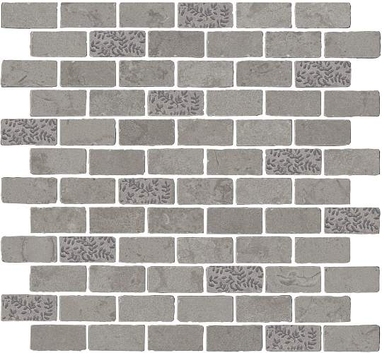 Декор Мозаика Про Лаймстоун Антика 2 Мозаичный Серый Матовый MBD010 30x32