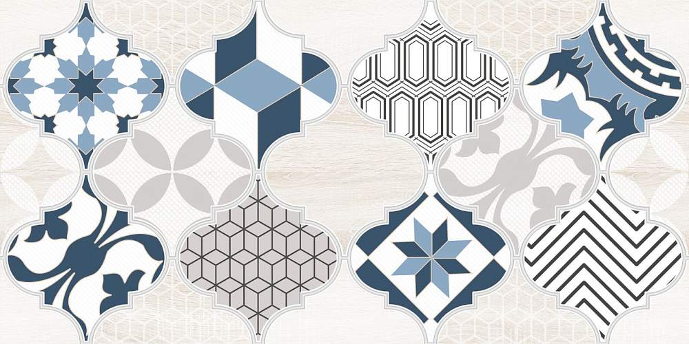 Декор 2 Мореска Синий 1641-8630 20х40