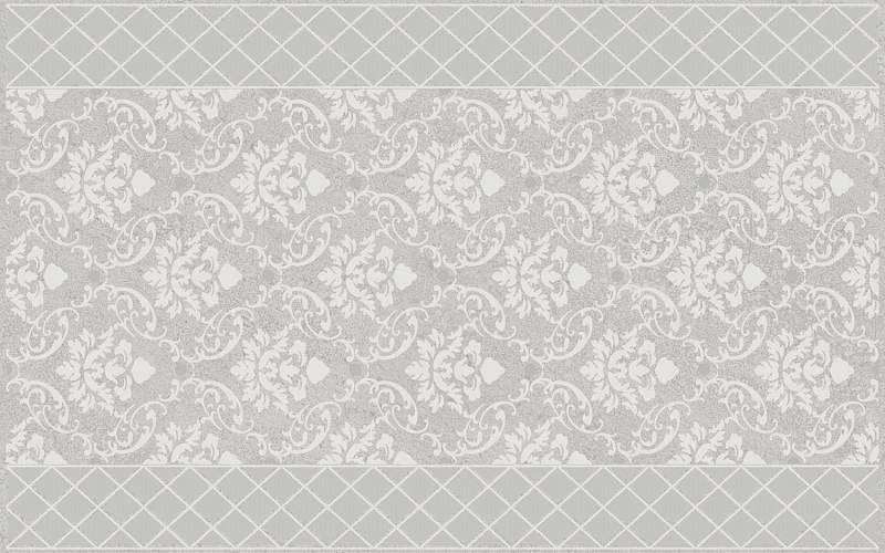 Декор Мотиво AZ\A053\6424 Серый Светлый Глянцевый 25x40