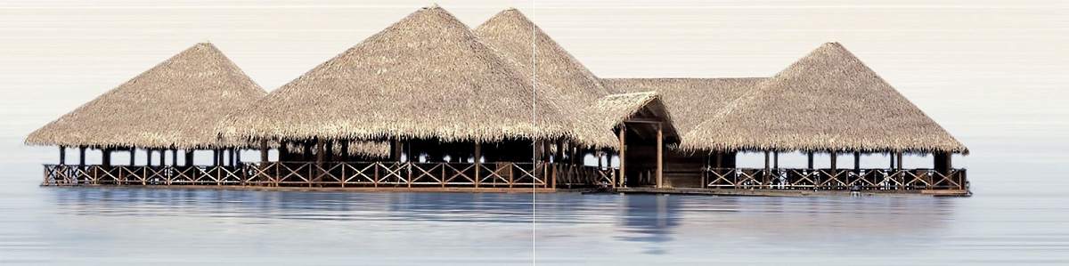 Панно Del Mare Бежевый PWU09DLM1 (из 2-x плиток) Глянцевое 24,9x100