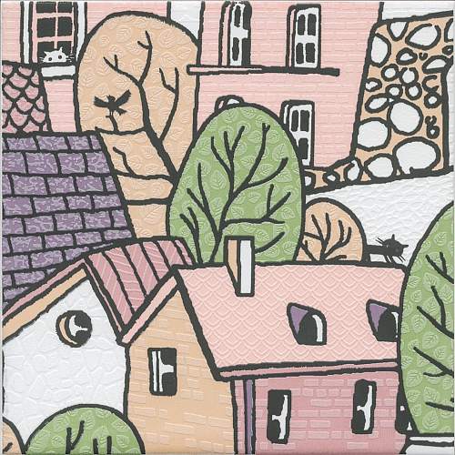 Декор Городок 4 OS\A227\5009 Матовый 20х20