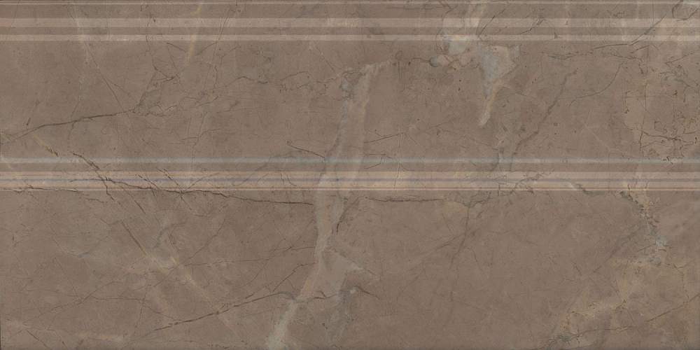 Плинтус Серенада Бежевый Тёмный Глянцевый Обрезной FMA032R 15x30