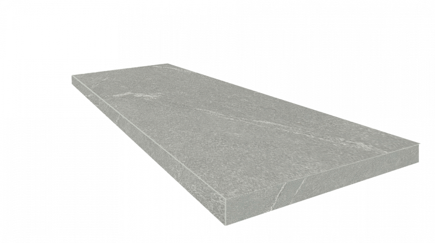 Ступень угловая Лугано Сильвер Правая / Lugano Silver 33x90