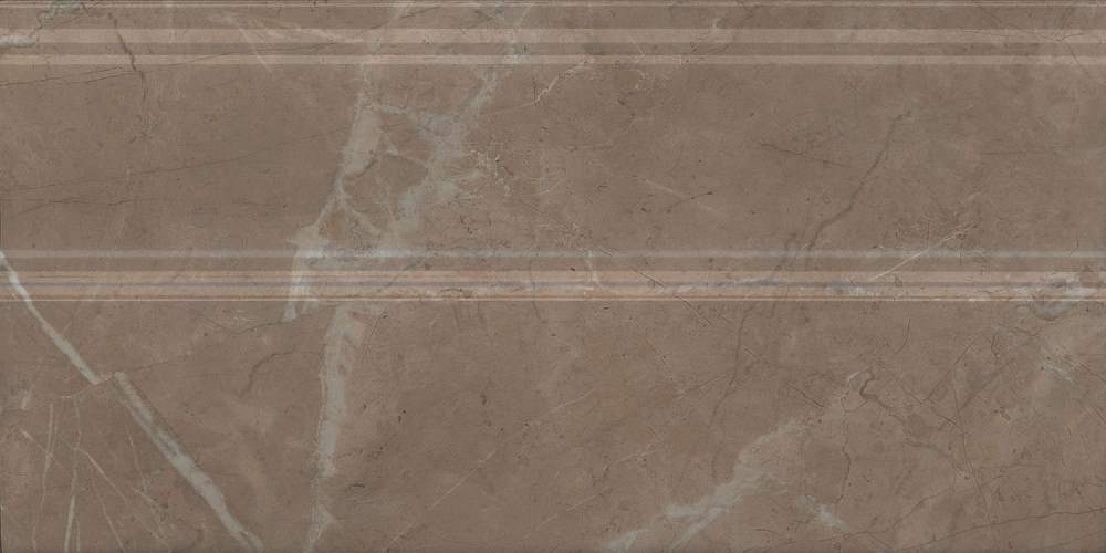 Плинтус Серенада Бежевый Тёмный Глянцевый Обрезной FMA032R 15x30