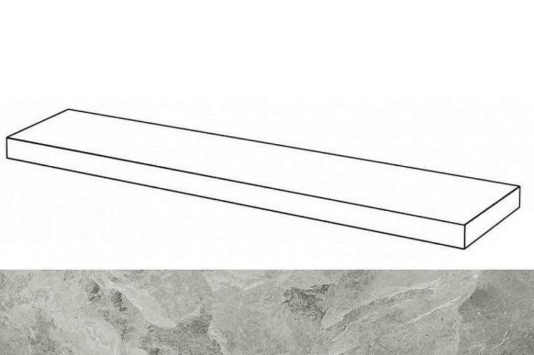 Ступень угловая правая Charme Extra Silver Scal. Ang.Dx 620070001455 33x80