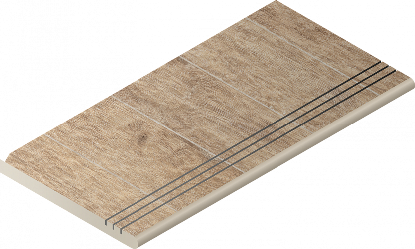 Ступень Natural Life Wood X2 Olive Gradino Round Grip Закругл 620040000031 30x60