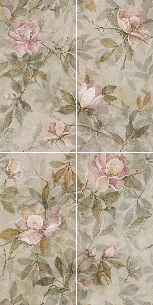 Панно Магнолия 1 VT\A413\4x\11037R (из 4-х плиток) Матовый 60х120