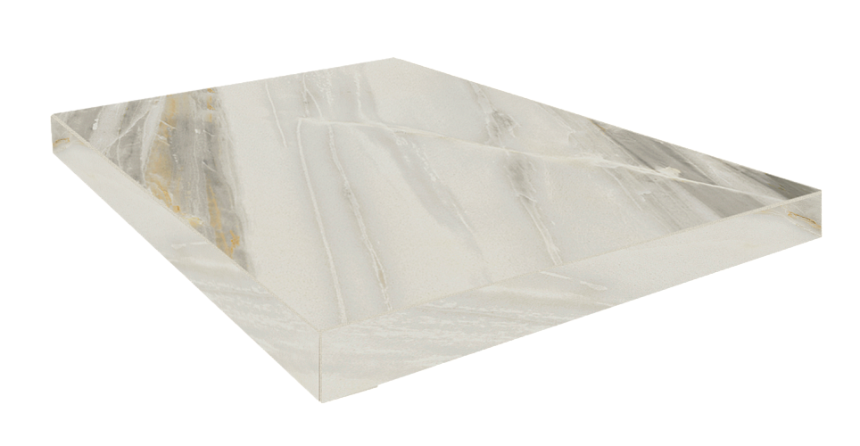 Ступень угловая правая Флоренция Белый / Firenze Bianco Scal.90 Ang.Dx 33x90