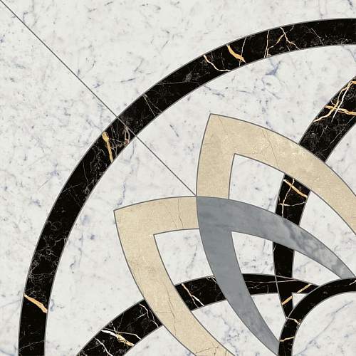 Декор напольный Charme Extra Carrara Rosone Angolo Lux 620120000076 60x60