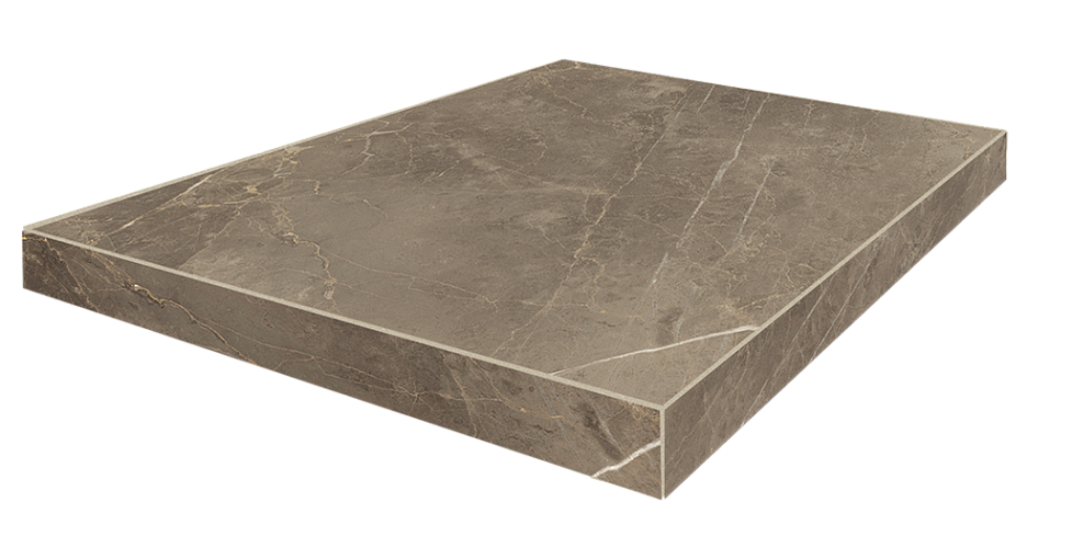 Ступень угловая левая Портофино Серый / Portofino Grigio Scal.90 Ang.Sx 33x90