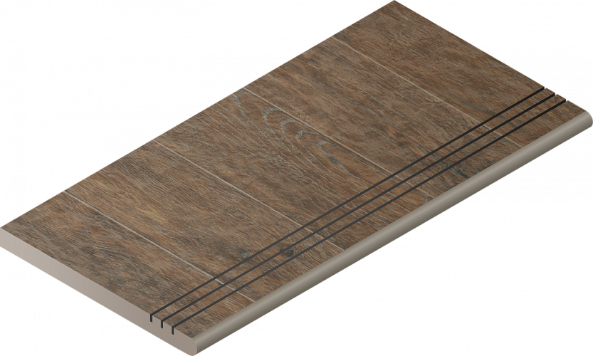 Ступень Natural Life Wood X2 Pepper Gradino Round Grip Закругл 620040000034 30x60