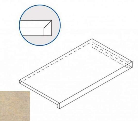 Ступень угловая левая District Sand X2 Scal. Ang.Dx 620070000710 33x60