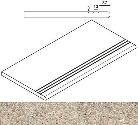 Ступень Everstone Desert Gradino Round Grip Sx Закругл Левая 620040000097 30x60