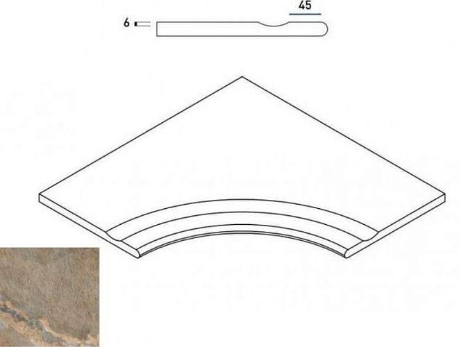 Бортик Magnetique Dark Bor. Svasato Ang.Round 30 С выемкой Угл Закругл 620090000210 60x60