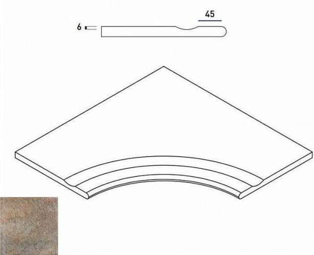 Бортик District Emerald Bor. Svasato Ang.Round 30 С выемкой Угл Закругл 620090000258 60x60