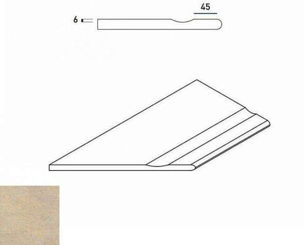 Бортик District Sand Bor. Svasato Round Sx С выемкой Закругл Левый 620090000248 30x60